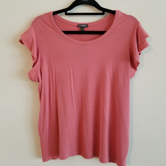 EXPRESS double Ruffle Top - Picture 2 of 6